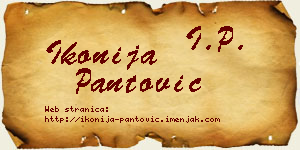 Ikonija Pantović vizit kartica